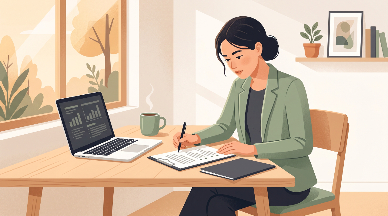 Consultant reviewing a contract before starting a UK consulting project