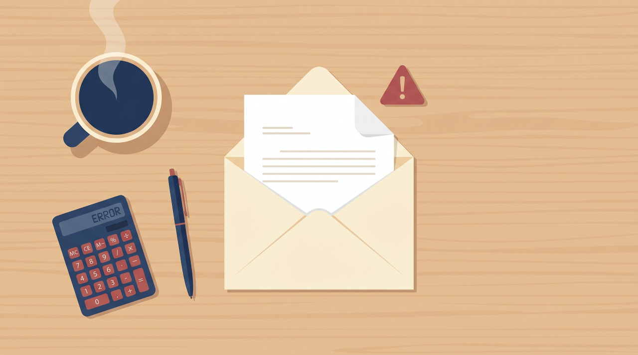 HMRC tax investigation letter on a desk — IR35 risk for UK contractors
