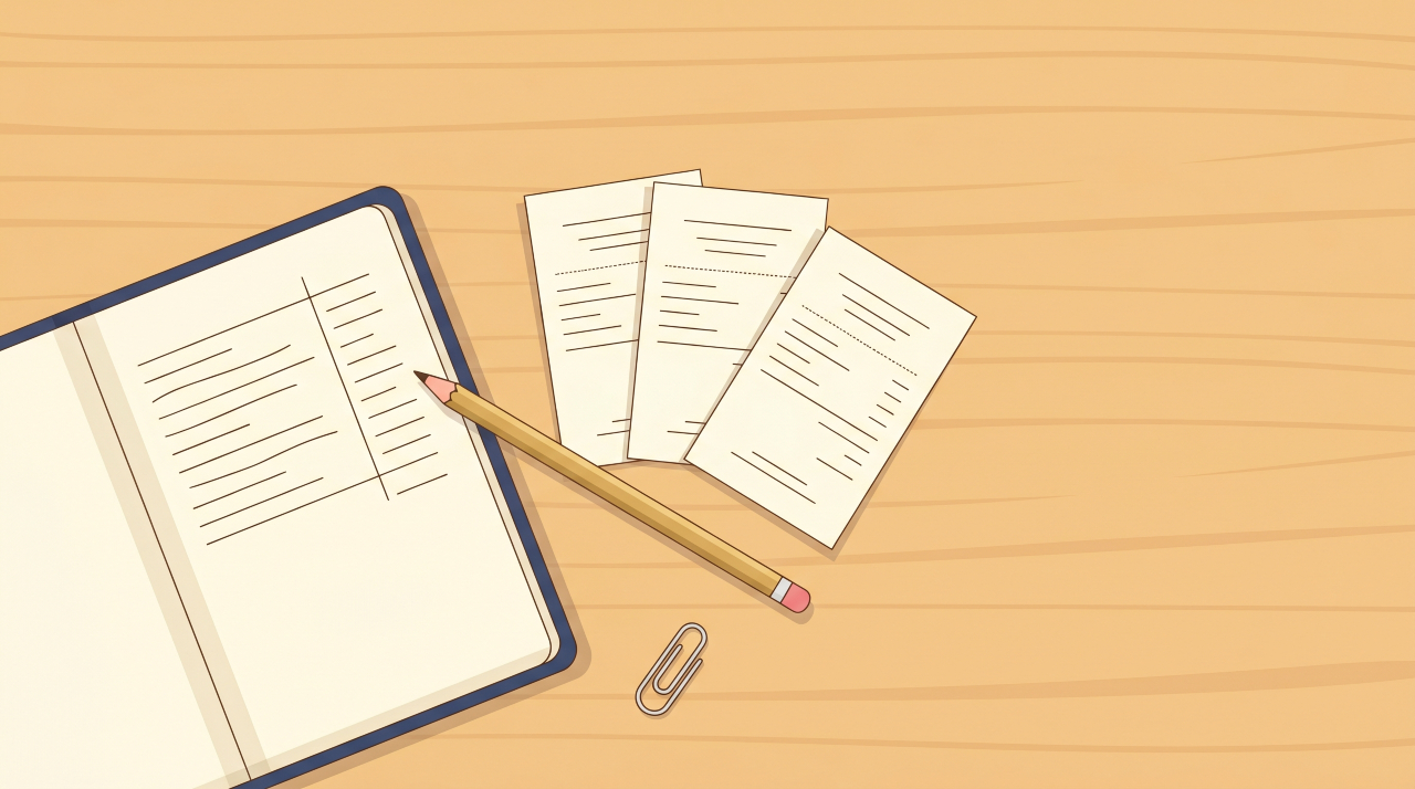 Illustrated business receipts and expense records for self assessment tax filing