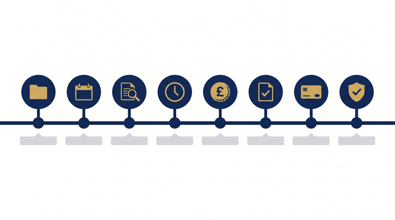 Self assessment tax return UK year-round illustrated timeline April to January