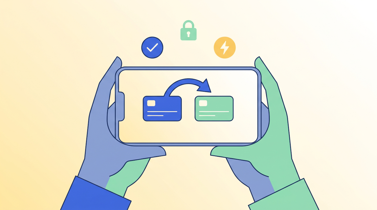 UK business owner switching business bank accounts online using a smartphone app in 2026