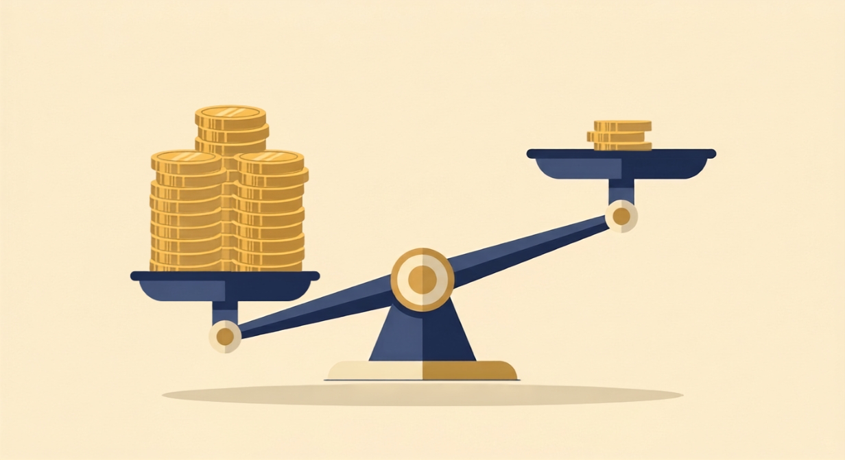 Flat illustration showing the cost comparison between HR retainer fees and employment tribunal legal costs for UK small businesses.