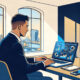 Person launching an AI-powered business in the UK in 2026 on laptop