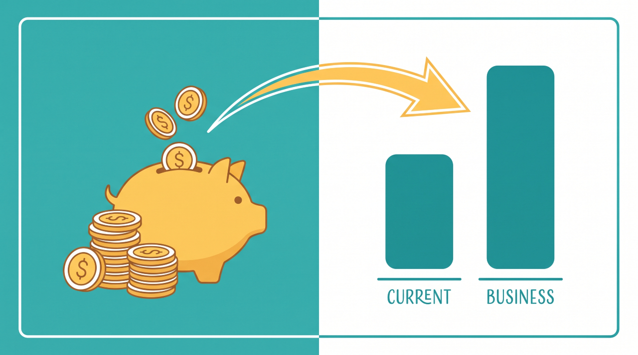 Illustration of income replacement calculation for a side hustle turned business