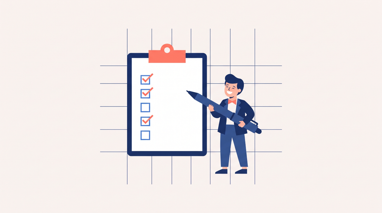 Illustrated checklist for turning a side hustle into a full-time UK business