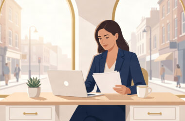 UK business grants 2026 guide showing small business owner reviewing funding documents