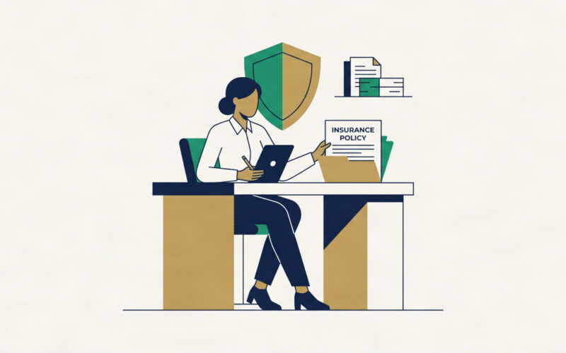 UK small business owner reviewing what business insurance they need to protect their company.