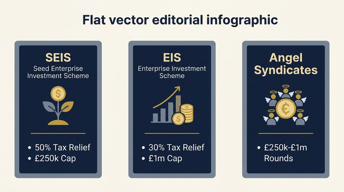 Minimalist Comparison of UK Angel Investment Structures: SEIS vs EIS vs Syndicates