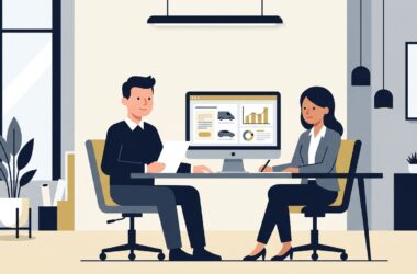 UK Business Owner and Commercial Fleet Specialist Reviewing Vehicle Finance and Lease Options