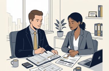 UK Limited Company Director and Chartered Accountant Reviewing Director Loan Account Balance Sheet
