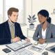 UK Limited Company Director and Chartered Accountant Reviewing Director Loan Account Balance Sheet