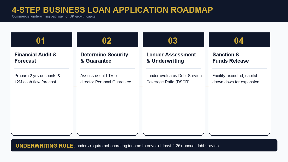 4-Step Business Loan Application Process Roadmap