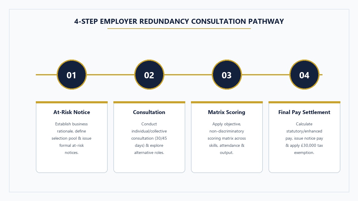 4-Step Employer Redundancy Consultation and Matrix Scoring Execution Pathway