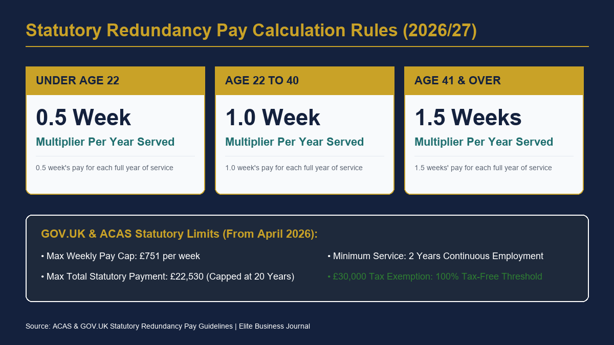 Statutory Redundancy Pay Calculation Multipliers 2026