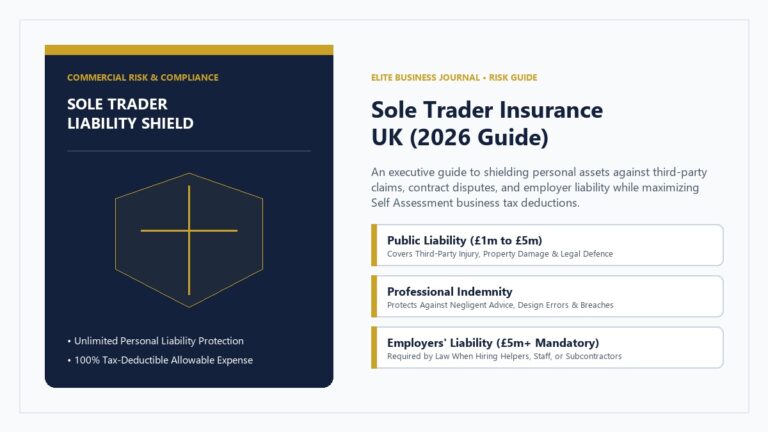 Sole Trader Insurance UK 2026 Public Liability Professional Indemnity and Cost Guide