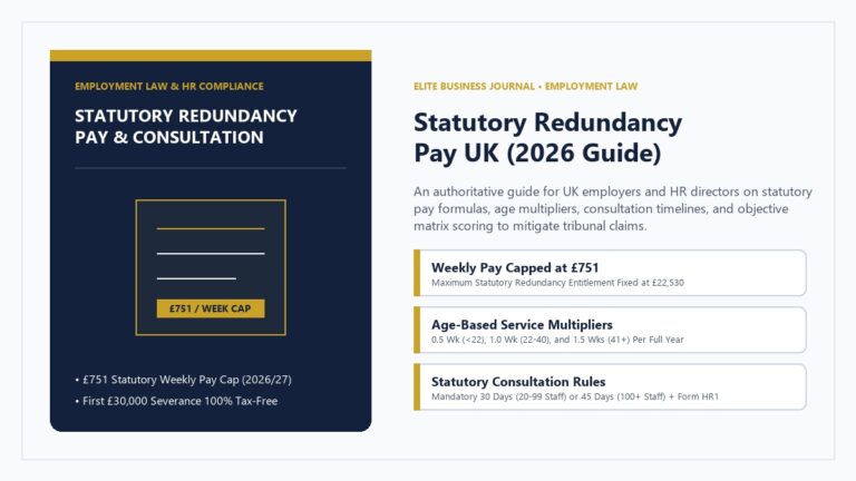 Statutory Redundancy Pay UK 2026 Weekly Pay Cap Age Multipliers and Consultation Guide