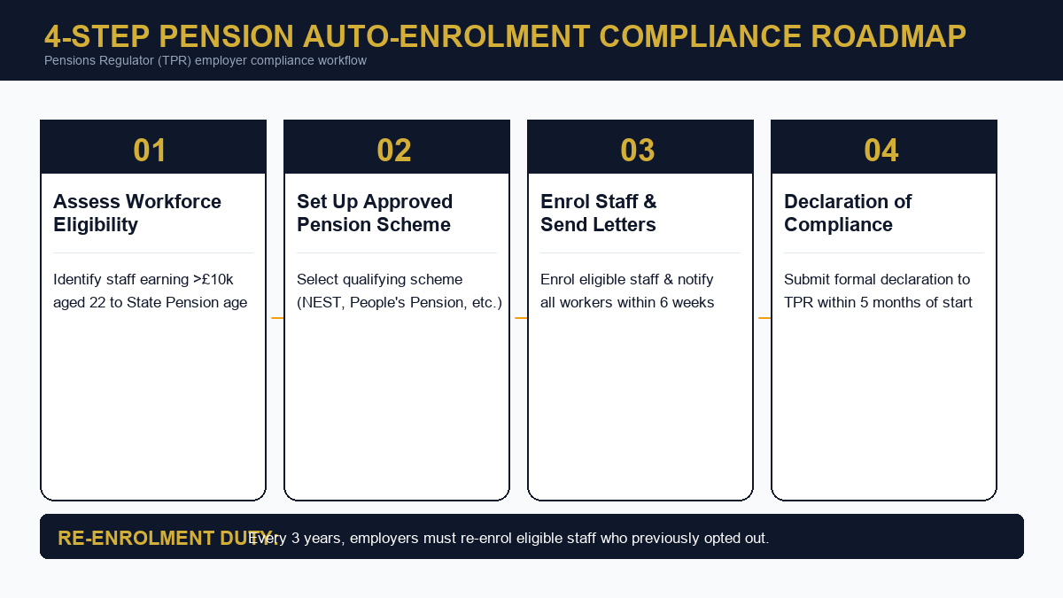 4-Step Pensions Regulator Compliance Pathway