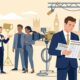 Cast insurance UK guide showing film production crew and actors on set in London