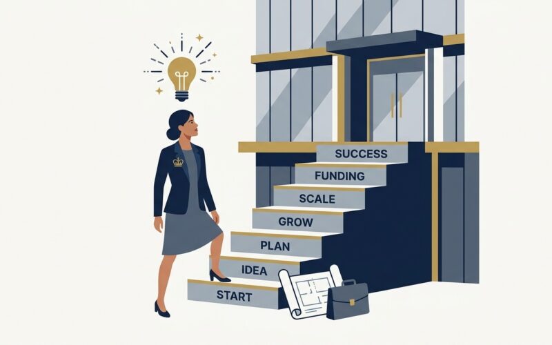 How to Become an Entrepreneur with No Experience in 7 Steps Vector Guide