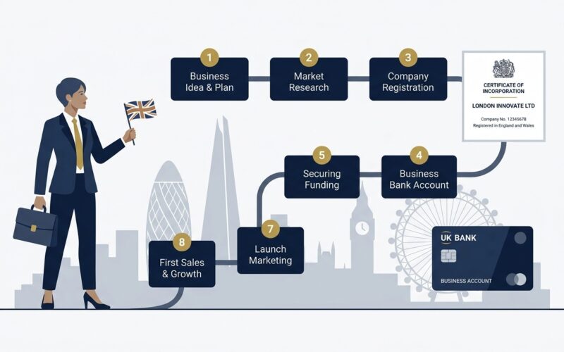 How to Start Your Own Business in the UK in 8 Clear Steps Vector Guide