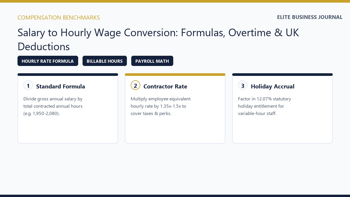 How to Calculate Annual Salary to Hourly Wage Formula and Calculator