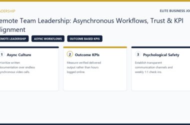 How to Lead a Remote Team Strategies for Asynchronous Management