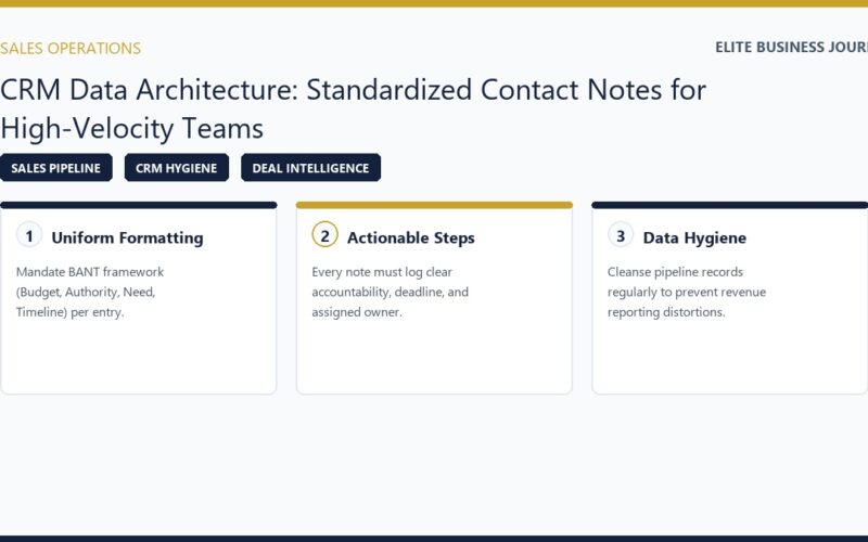 Complete Guidelines for Structuring Contact Notes in Your CRM