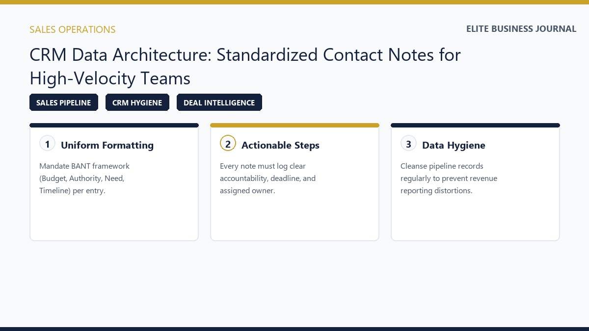 Complete Guidelines for Structuring Contact Notes in Your CRM