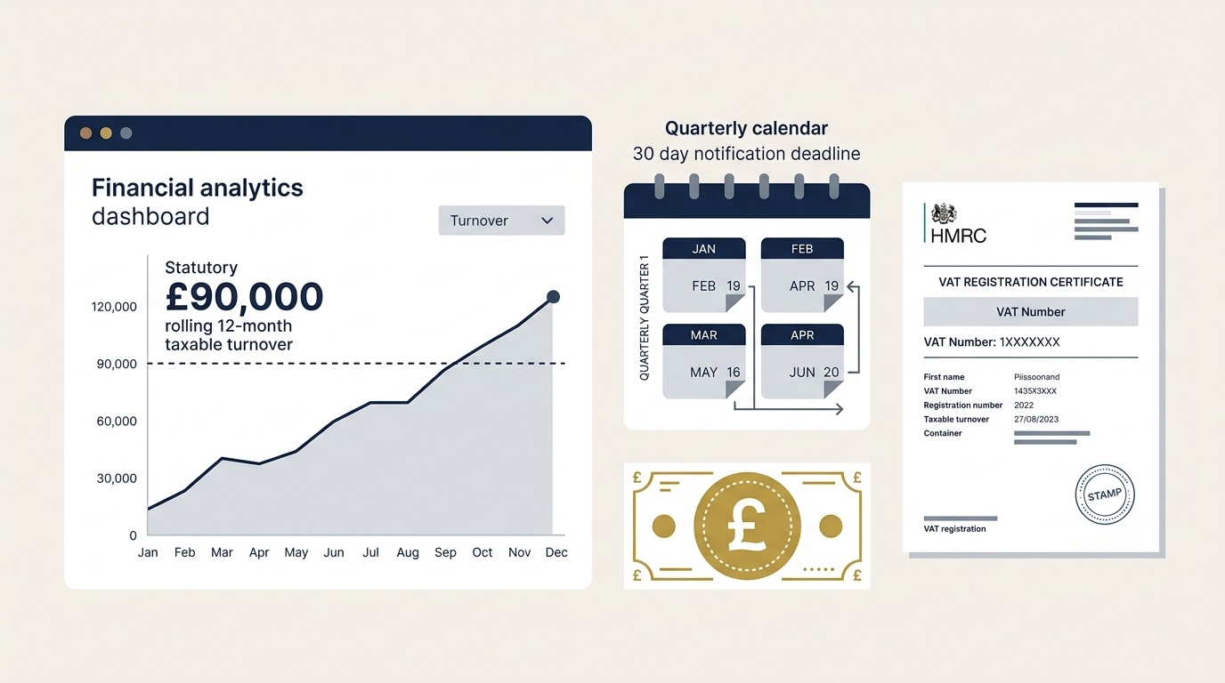 When Do You Need to Register for VAT in the UK 90k Threshold Vector Guide