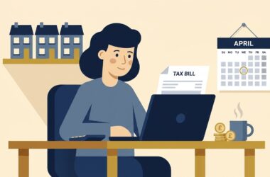 UK landlord reviewing the 2027 landlord tax hikes on a laptop