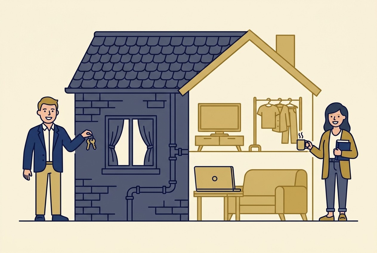 Comparison of landlord buildings insurance with renters insurance for belongings