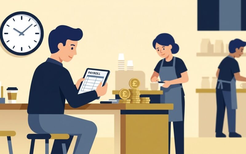 Employer reviewing payroll for the UK minimum wage in 2026