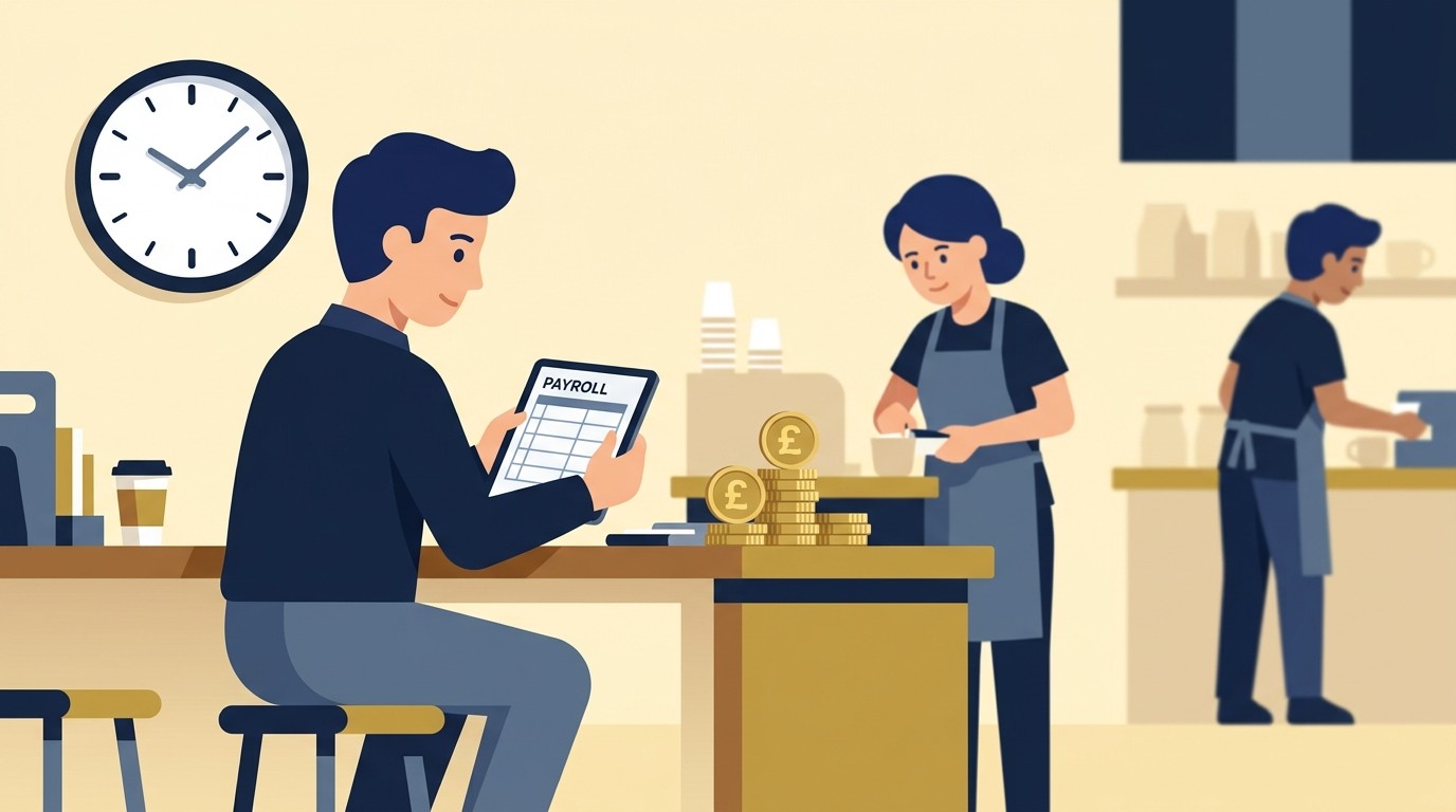 Employer reviewing payroll for the UK minimum wage in 2026